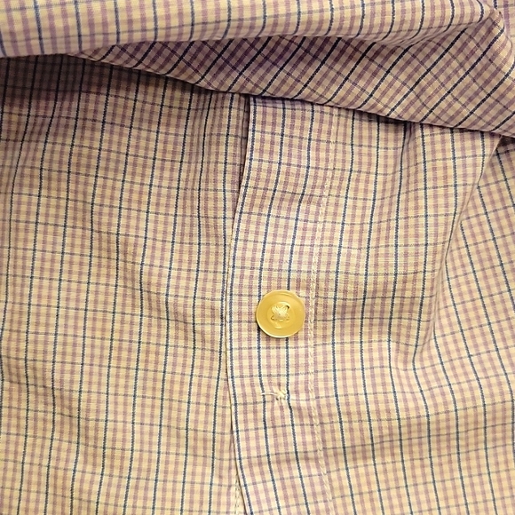 CHARLES TYRWHITT Extra Slim Fit Micro Plaid Long-sleeved Button-down Shirt,17/35 - Picture 11 of 13